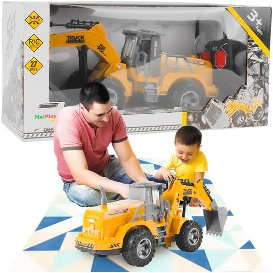 POŠKOZENÝ OBAL Bagr na dálkové ovládání Truck Excavator s pohyblivou lžící 1:36
