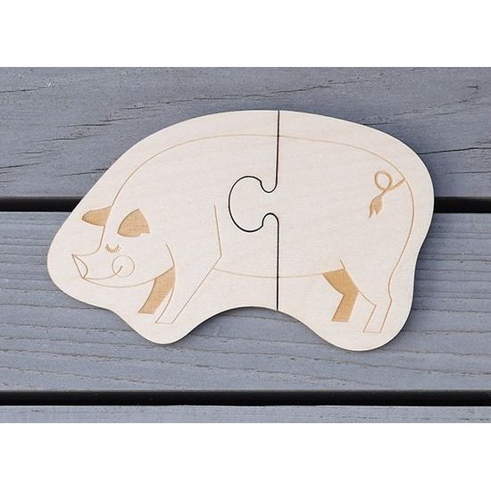 Prase - 2dílné magnetické puzzle