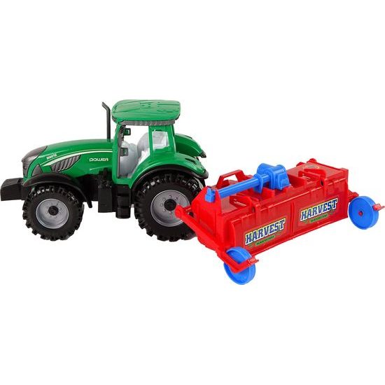 Dětský traktor s pluhem na setrvačník