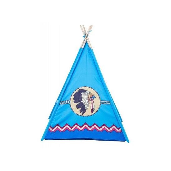 Ecotoys dětský indiánský stan modrý