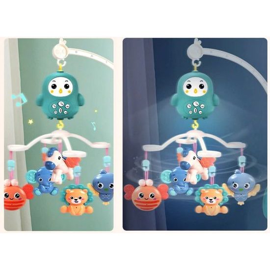 Doris kolotoč nad postýlku s melodiemi a dálkovým ovládáním Zvířátka