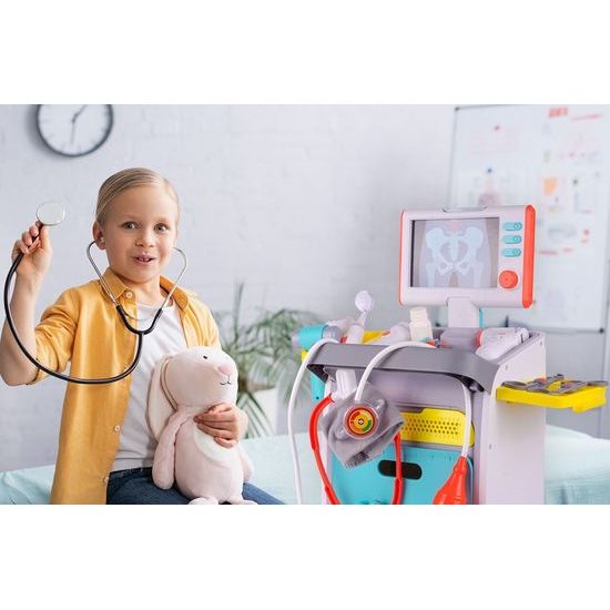 Dětský lékařský stůl s kolečky, světlem a zvuky Medical Desk