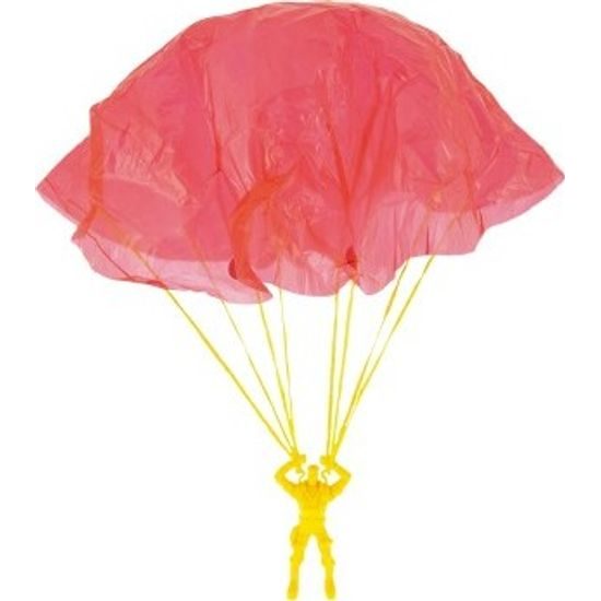 Parašutista figurka s padákem - mix 2 barvy