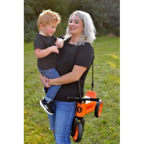 Odrážedlo FUNNY WHEELS Rider SuperSport oranž. 2v1+popruh