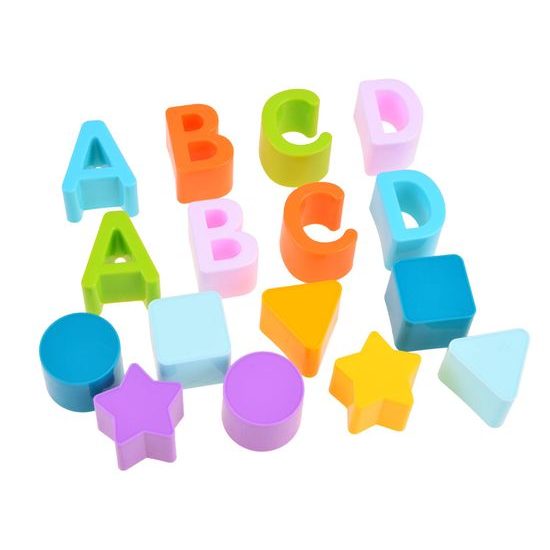 Haunger sada vkládacích kostek s kyblíčkem pro nejmenší First Blocks