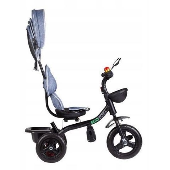Ecotoys dětská tříkolka s otočným sedadlem Trike 2v1 šedá