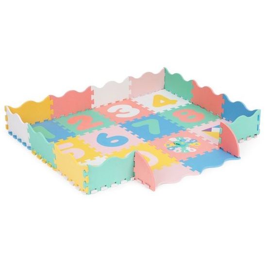 IPlay pěnová puzzle hrací deka s hodinami