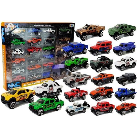 Majlo Toys sestava 20 kovových autíček Metal Cars