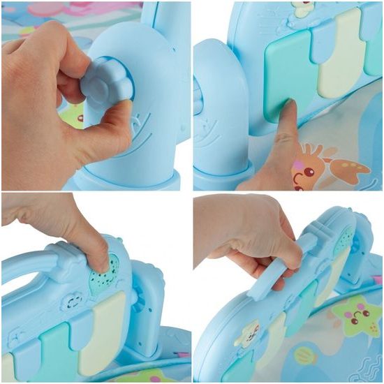 Hrací deka s piankem Dráček modrá