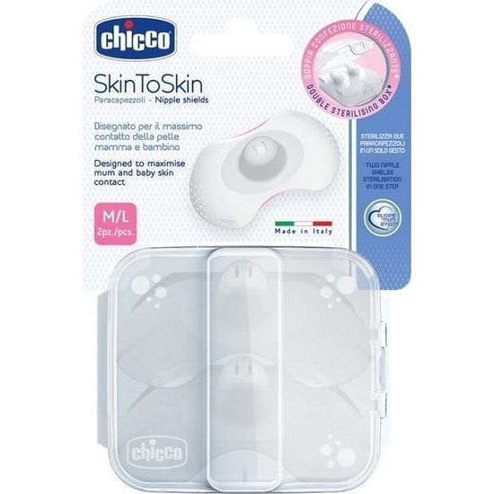 Chránič bradavek SkinToSkin silikon 2 ks, M / L