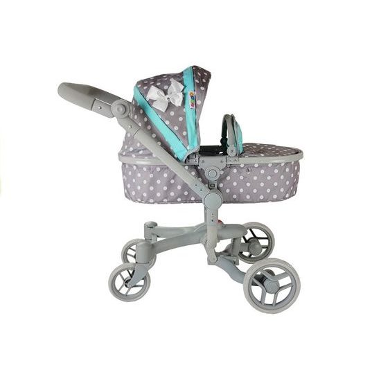 Alice velký kočárek pro panenky Moderno 5294 šedo-mentolový