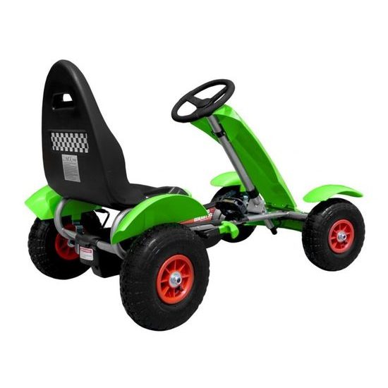 Dětská šlapací motokára s nafukovacími koly Formule 618 zelená