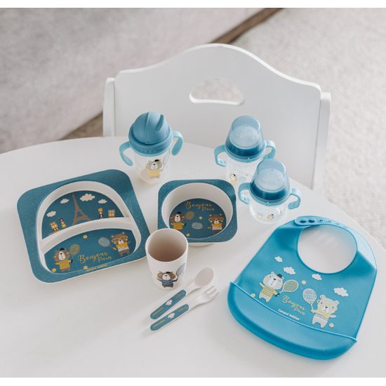 CANPOL babies Sada nádobí BONJOUR PARIS 5ks modrá