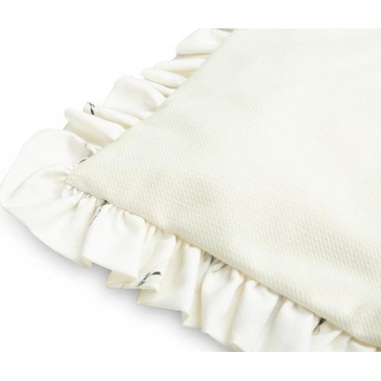 Sada do kočárku Sensillo Velvet s volánky - olivy krémová