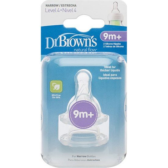 Dr.Brown´s dudlík na láhev Options+ úzke 9m+ silikonový 2ks