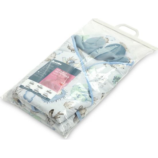 Dětská zavinovačka do autosedačky XL Sensillo Velvet - Lesní zvířátka modrá