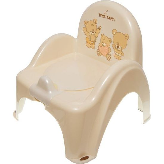 Dětský nočník s poklopem béžový medvěd