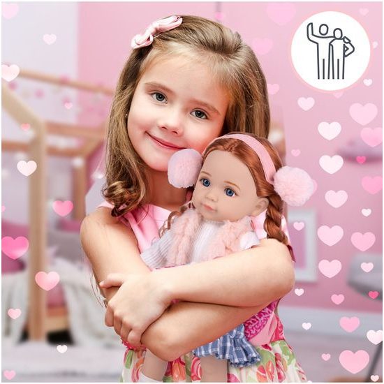 Dětská panenka s culíky Cute Doll 36 cm