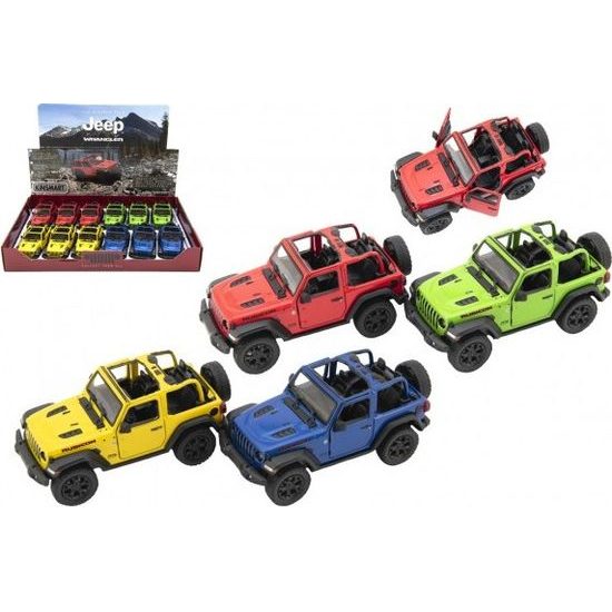 Auto Kinsmart Jeep Wrangler 2018 otevřená střecha - mix 4 barvy