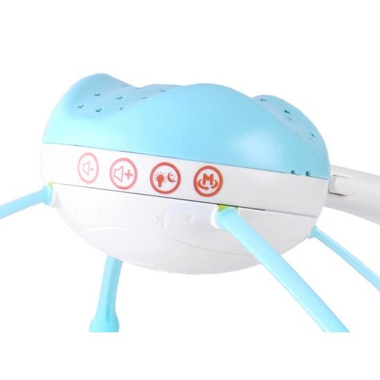 Doris kolotoč nad postýlku s projektorem a dálkovým ovládáním Bed Bell modrý