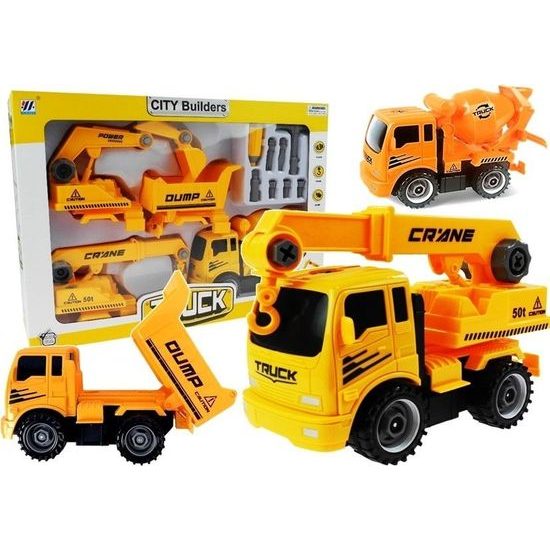 Sada auto s vyměnitelnými přívěsy a šroubováky