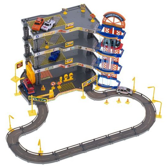 Parkovací garáž s výtahem + 6 autíček Super Garage