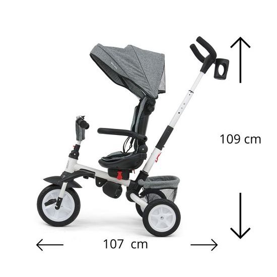 Dětská tříkolka 6v1 Milly Mally Stanley grey
