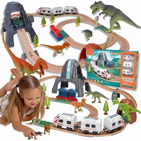 Doris vláčkodráha na baterie s dinosaury Smart Train