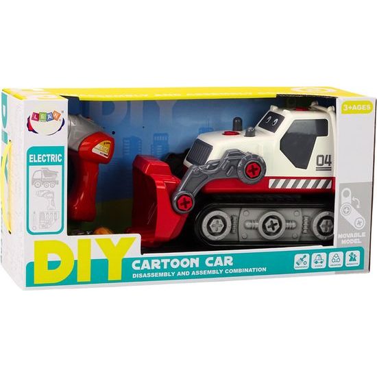 Pásový bagr k sestavení DIY-bílý