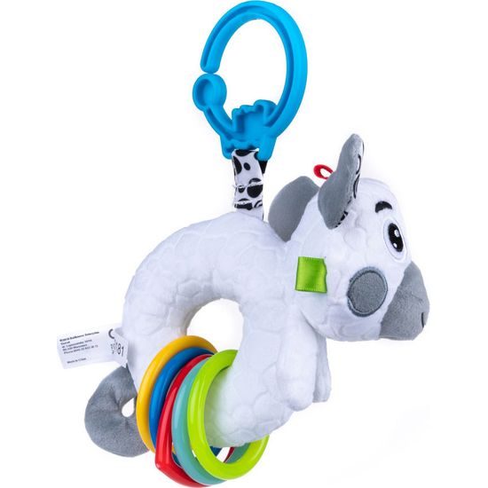 Bali Bazoo Závěsná hračka na kočárek s chrastítkem - Pejsek, bílá