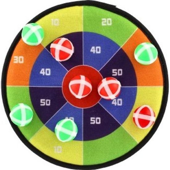 Terč na suchý zip oboustranný + míčky 8ks