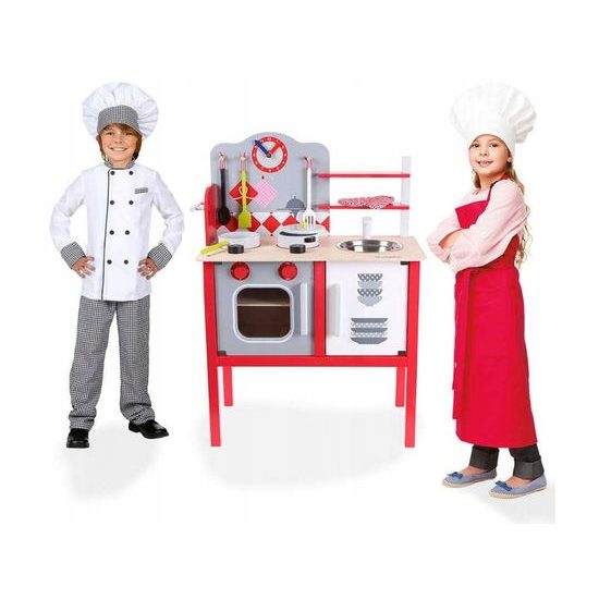 Ecotoys dětská dřevěná kuchyňka s troubou