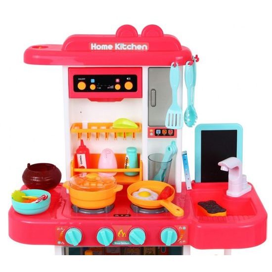 Majlo Toys dětská kuchyňka se zvuky a párou- růžová