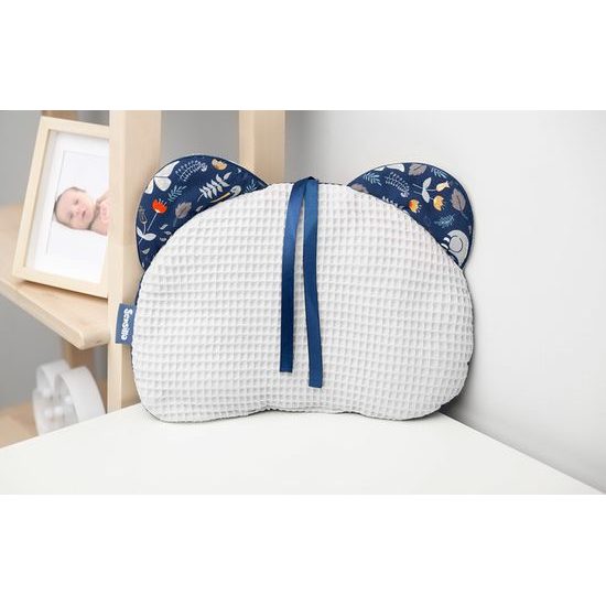 Sensillo Poduška do kočárku velvet zvířátka šedá