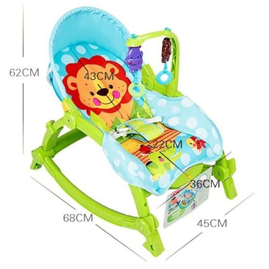 Kojenecké lehátko 3v1 s vibracemi Lion Rocker