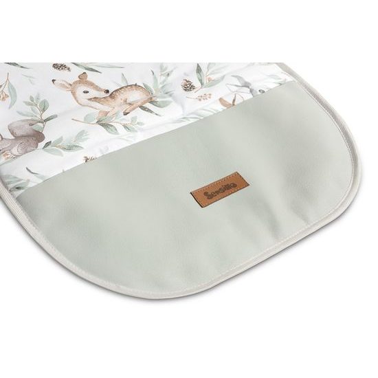 Podložka do kočárku Wafel srnky mátová