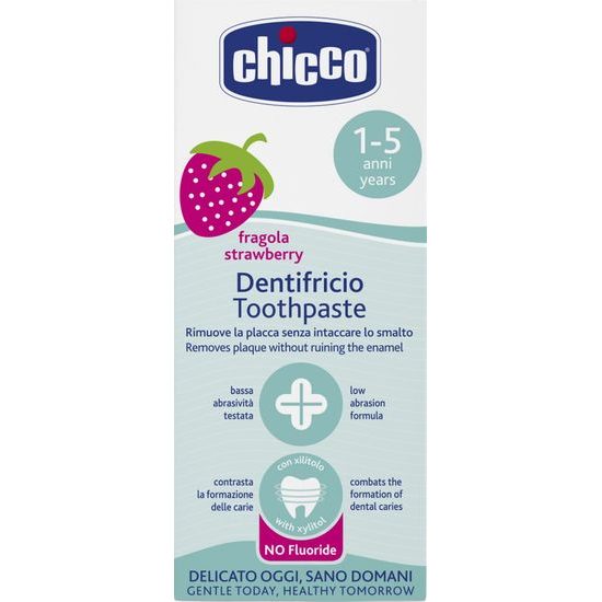 Chicco Pasta zubní Jahoda bez fluoru 50ml, 12m+