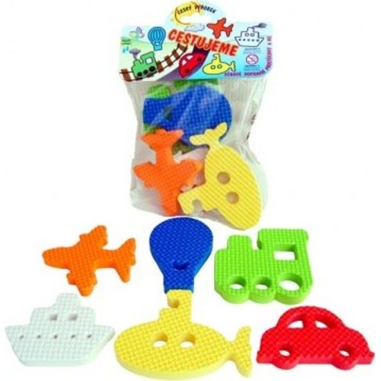 Pěnové Vodolepky - cestujeme 6ks