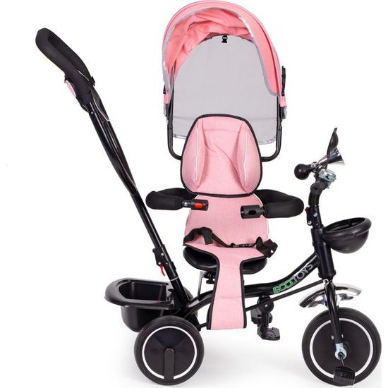 Ecotoys dětská tříkolka s otočným sedadlem Trike 2v1 růžová