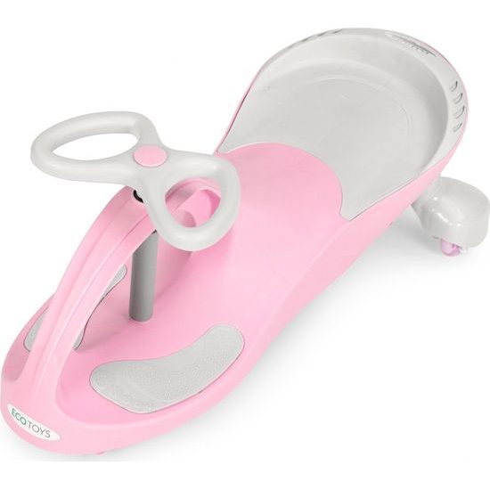 Ecotoys gravitační odrážedlo se svítícími koly Spinner - růžové