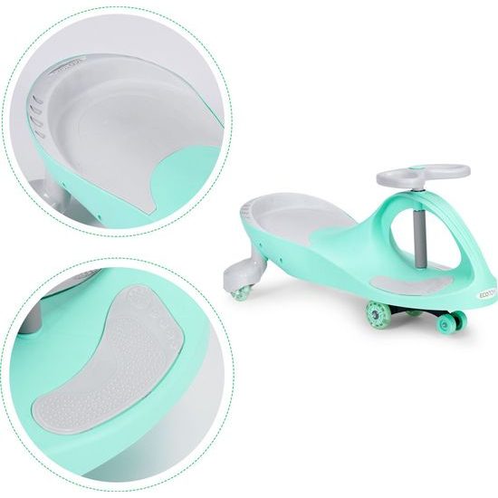 Ecotoys gravitační odrážedlo se svítícími koly Spinner - zelené