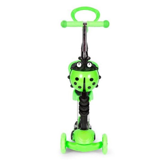 Ecotoys dětská koloběžka se svítícími koly Bedrunka zelená 5v1