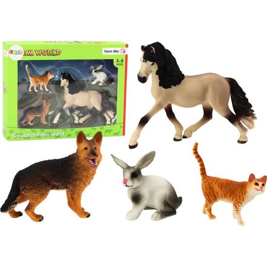 Sada figurek domácích zvířat 4 kusy