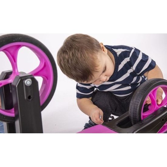 Odrážedlo FUNNY WHEELS Rider SuperSport fialové 2v1+popruh