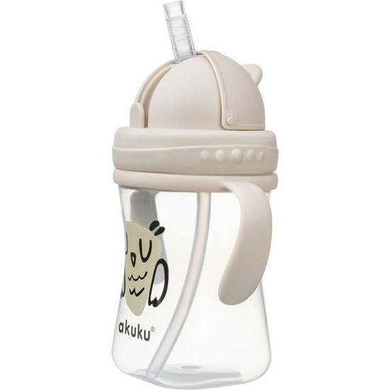 Dětská láhev se slámkou Akuku - Sovička