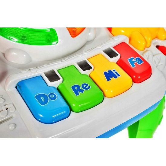 Edukačný stolček s piankom a zvukmi 2v1 Žirafa