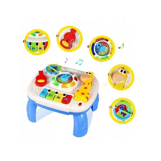 Doris edukační stoleček s piankem a zvuky 2v1