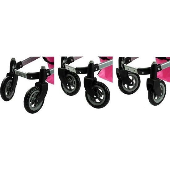 Kočárek pro panenky 2v1 Alice - růžový