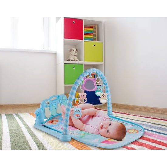 Hrací deka s piankem Dráček modrá