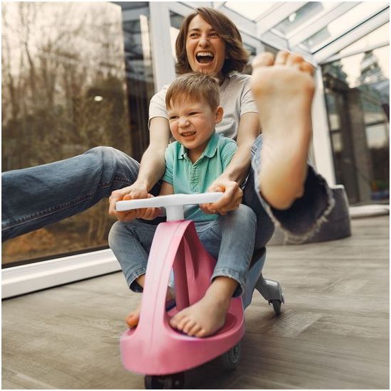 Gravitační odrážedlo se svítícími koly Spinner růžové